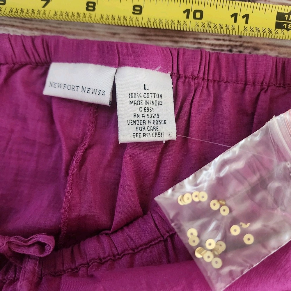 Newport News Beach Pants L bathing suit cover up Vacation Resort Cruise Wear - Picture 9 of 10